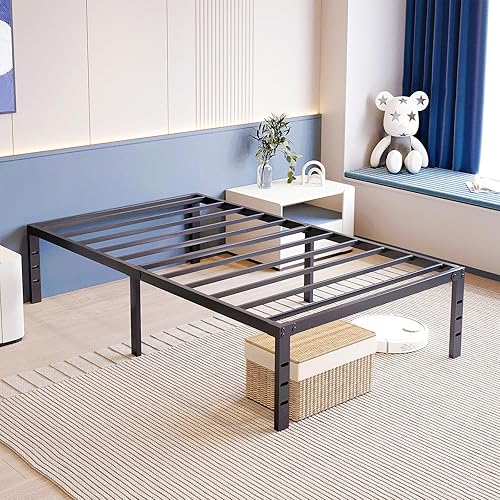 zizin Base de cama tamaño King de 16 pulgadas, plataforma de metal, no necesita somier, base de colchón con listones de acero, soporte de cama disponible en Yaxa Colombia