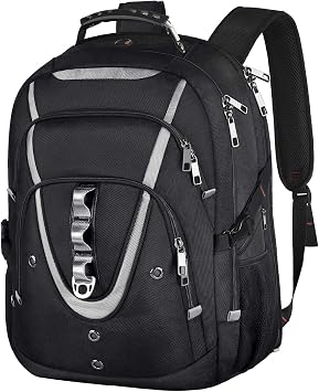 18.4 Laptop Backpack for Men, 55L-60L Extra Large Gaming Laptops Backpack, TSA Friendly Flight Approved RFID Anti-theft Pocket, Water Resistant Suiltable for Travel Business Work
