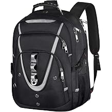18.4 Laptop Backpack for Men, 55L-60L Extra Large Gaming Laptops Backpack, TSA Friendly Flight Approved RFID Anti-theft Pocket, Water Resistant Suiltable for Travel Business Work