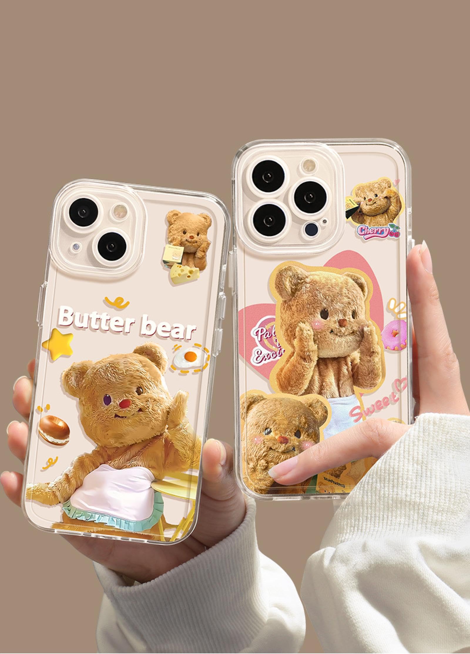 Butter Bear Silicone Phone Case for Iphone16pro Cartoon
