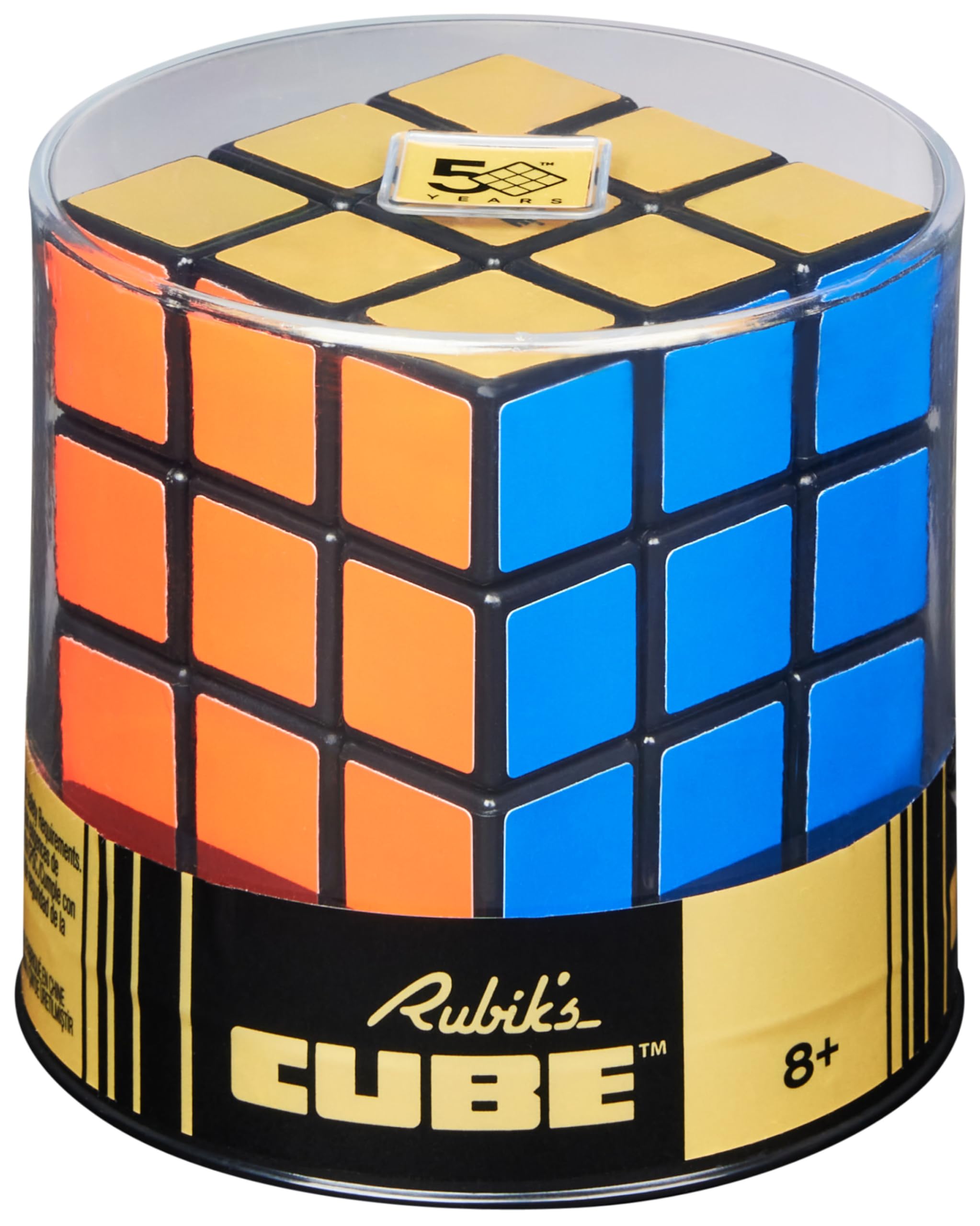 Rubik's - Cubo DE Rubik EDICIÓN Especial Retro 50 Aniversario - Juego de Rompecabezas, Cubo Mágico para Desafiar la Mente - 6068726 - Juguetes Niños 8 Años + - Regalo Niño 8 Años +