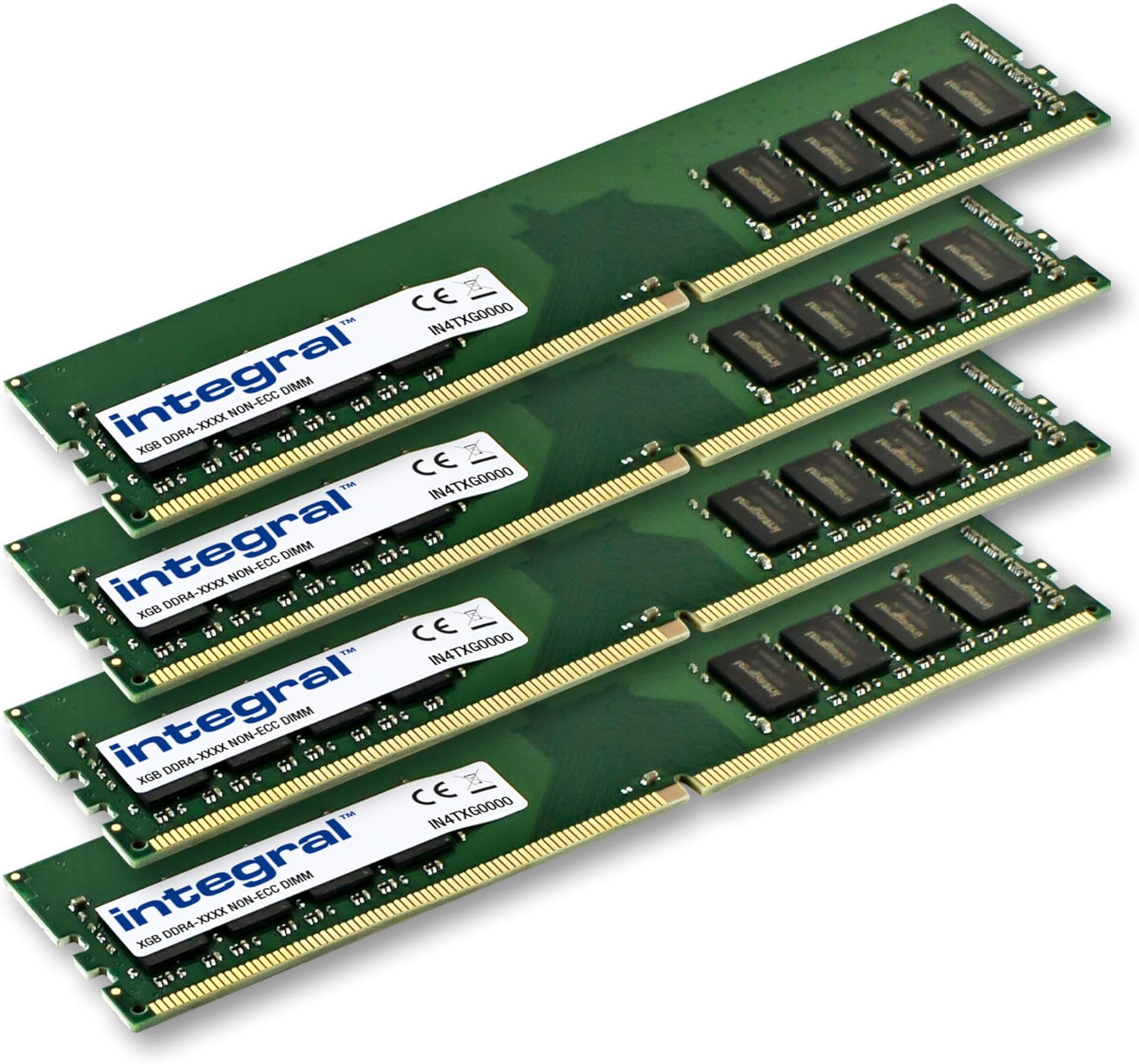 Integral 4-Pack 8GB DDR4 RAM 3200MHz DIMM Desktop Computer Memory Module