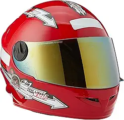 CAPACETE FECHADO PRO TORK LIBERTY FOR KIDS SOLID VERMELHO TAM. 54 VIS. DOURADA