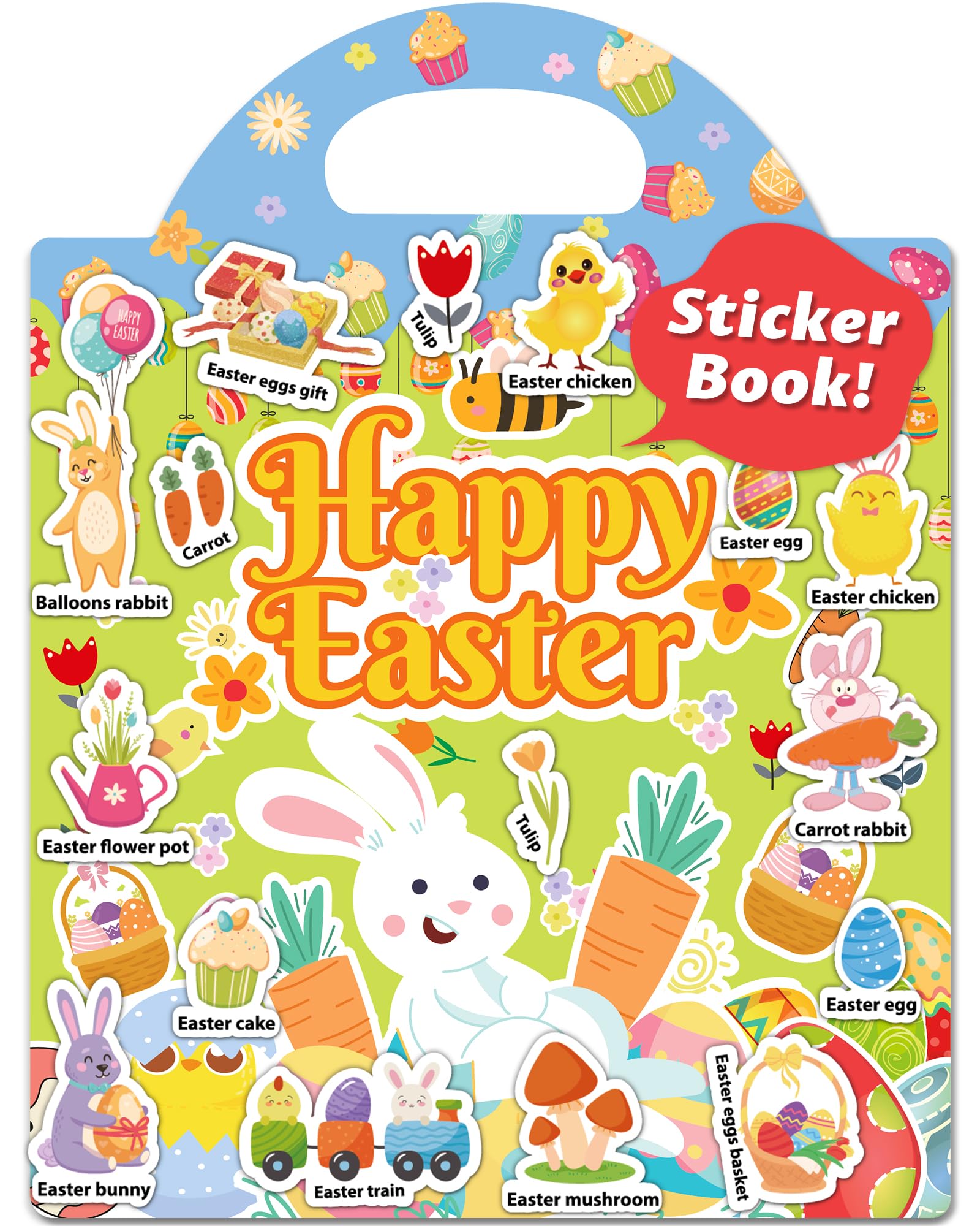 Walenced Reusable Sticker Book for Toddlers, Stickers for Kids, Toddler Sticker Book, Toddler Craft Activities, Toddler Travel Toys Ages 3 and Up Boy