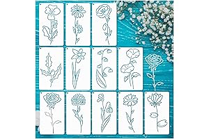 12-Month Wildflower Painting Stencils
