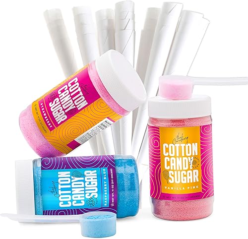 Miniatura 2 de The Candery Paquete de máquina de algodón de azúcar y hilo dental, estilo brillante y colorido, caramelo sin azúcar, hilo de azúcar, para fiestas de