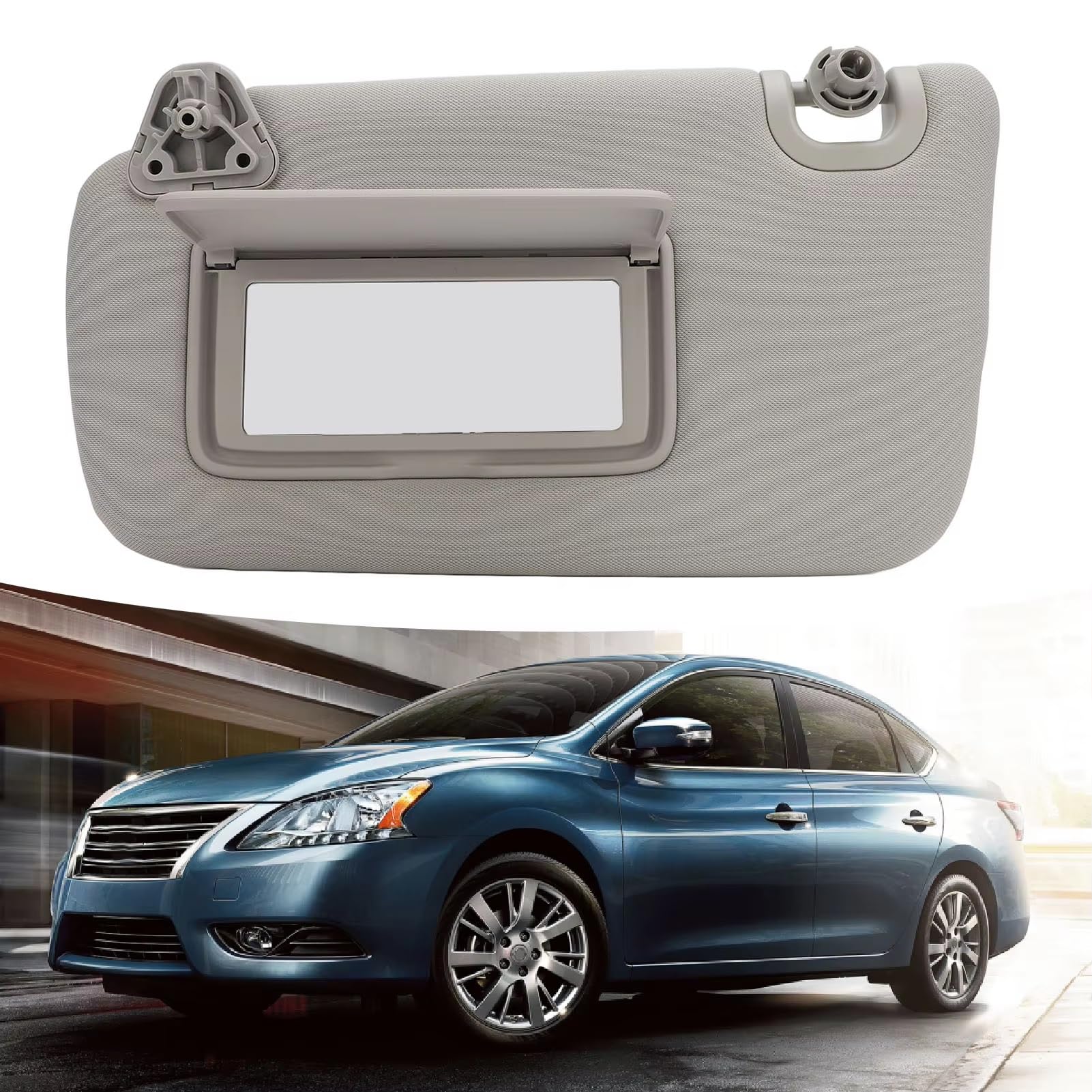 Parasol Coche para Nissan para Sentra 2013-2019 Parasol Delantero Izquierdo 96401-3SG8A Parasol Gris del Lado del Conductor Accesorios Interiores Parasol Coche Delantero Plegable