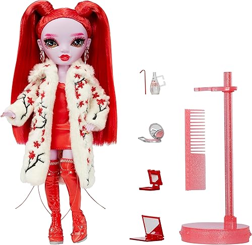 Miniatura 2 de Rainbow High Shadow High Rosie - Muñeca de moda roja. Traje elegante, cabello extra largo y más de 10 accesorios de juego coloridos. Gran regalo