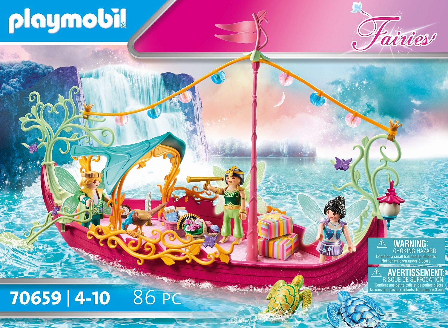 PLAYMOBIL Fairies 70659 romantyczna łódź wróżki, od 4 lat