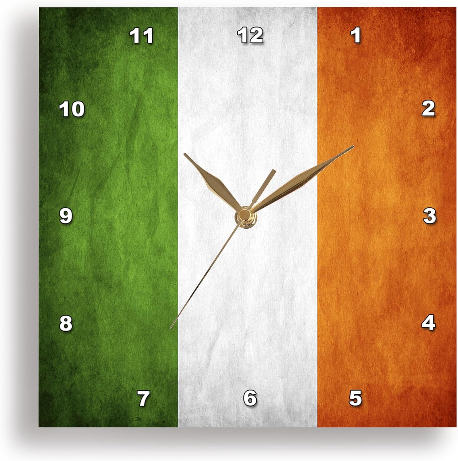 3dRose LLC dpp_28254_1 Ireland Flag Wall Clock, 10 by 10-Inch