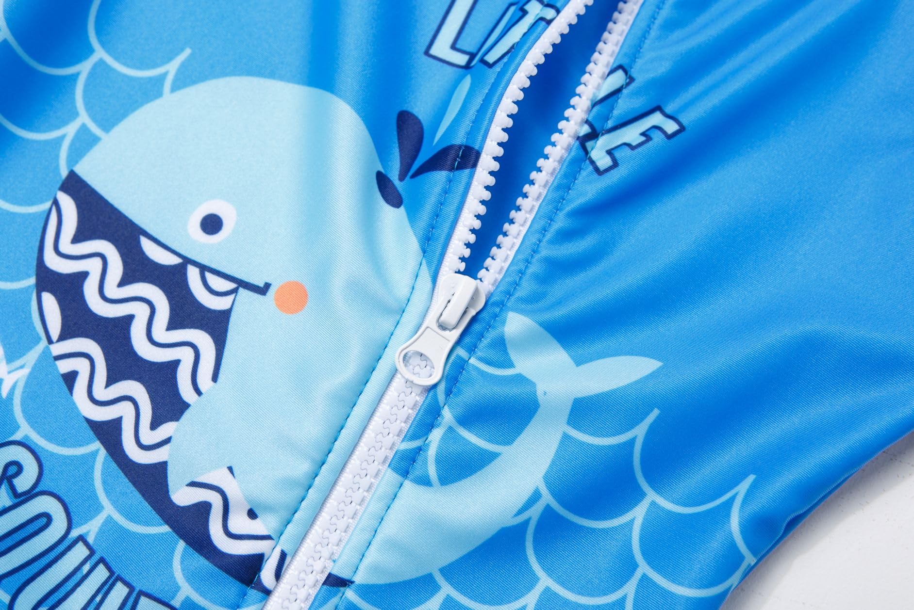 BONVERANO Costume da bagno riciclato per bambini, con chiusura lampo continua, protezione UV 50+