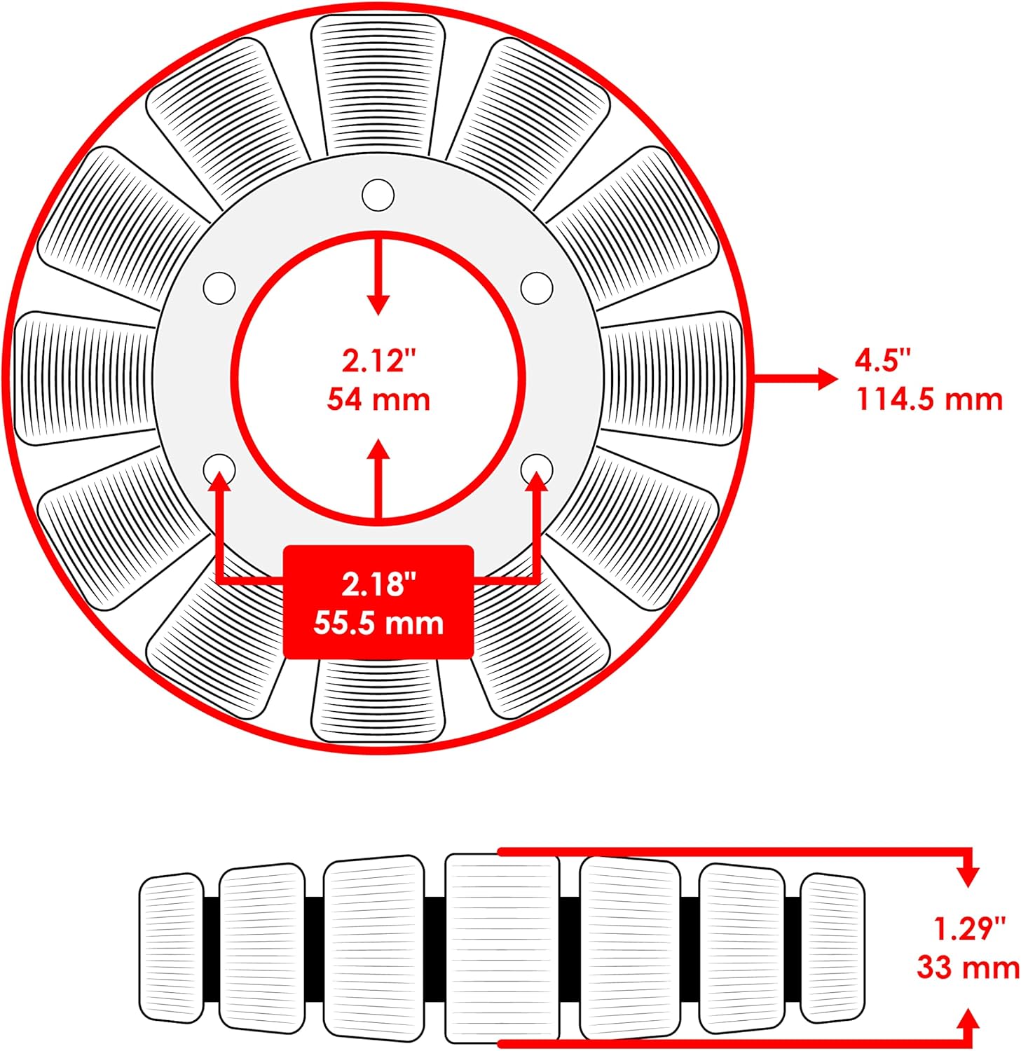 Caltric Stator and Regulator Rectifier Compatible With Honda Vf700C Vf750C Vf1100C/V65 Magna