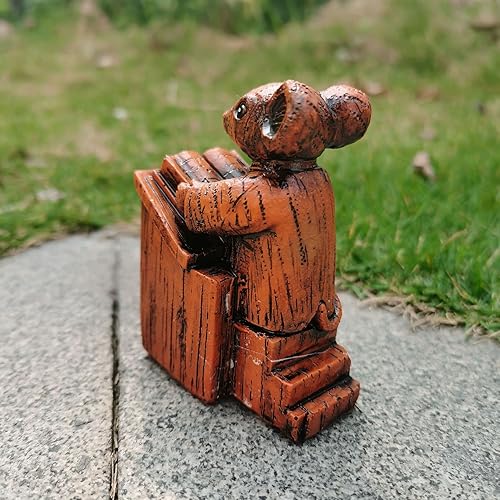 Miniatura 2 de Estatua de resina de ratón de iglesia  El vicario en el púlpito, escultura de resina de ratón de iglesia, adorno de rata en el púlpito escultura de