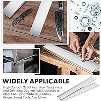 Vista 7 de Ferraycle 2 piezas de barra plana de acero 15n20 de 11.5 x 1.57 x 0.06 pulgadas, palanquillas de hoja de alto contraste, barras de acero de alto