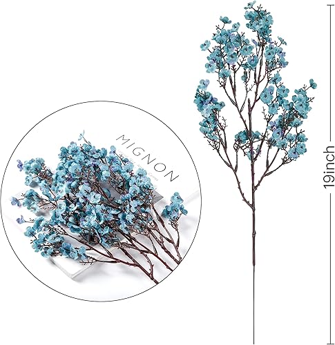 Miniatura 7 de Sggvecsy 15 piezas de flores artificiales de aliento de bebé, ramos de gypsophila a granel, flores de seda falsas de tacto real para el hogar,