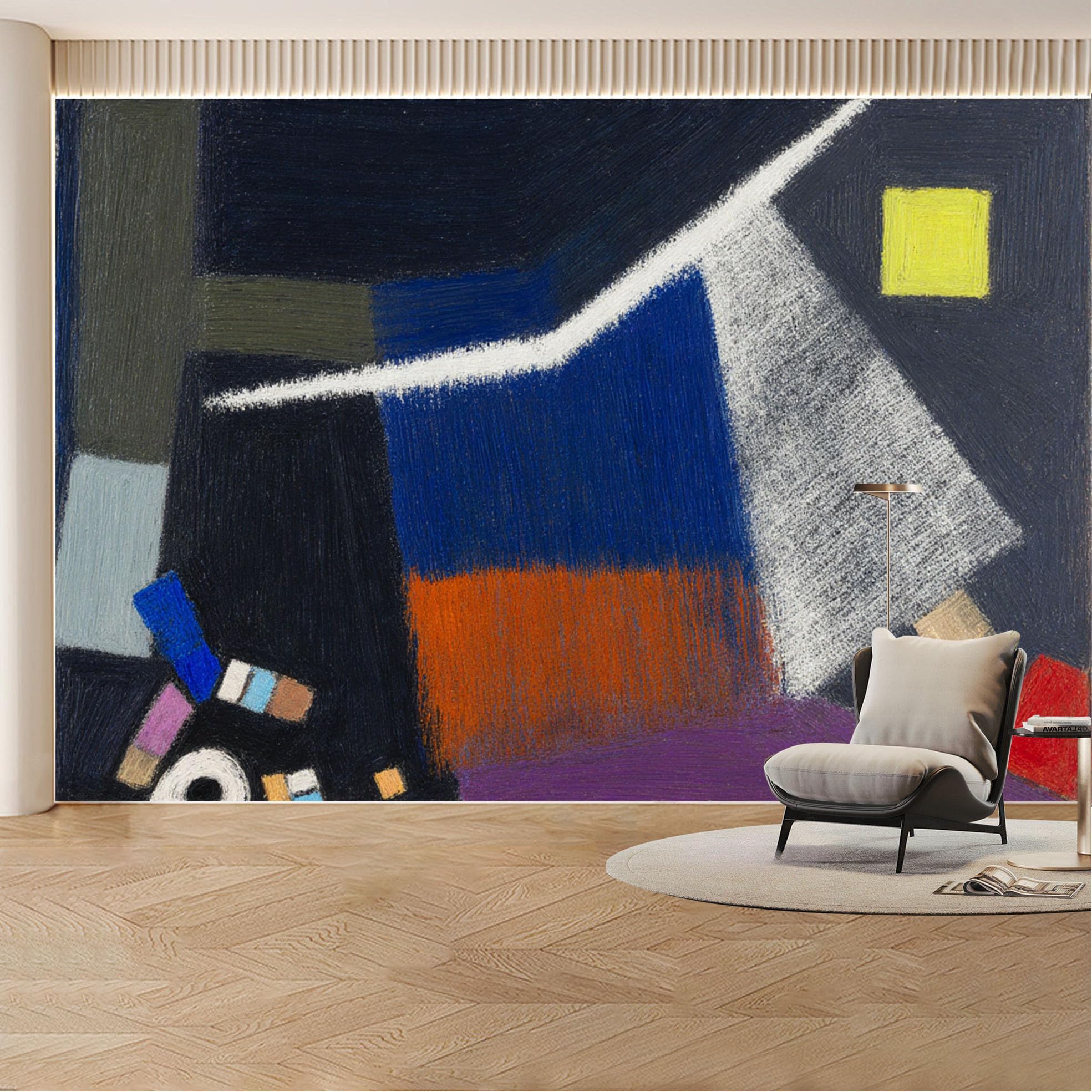 Custom Wall Mural Wallpaper Abstract Geometric Art Modern 3D Effect Wall Decor Minimalist Nordic Design Removable SelfAdhesive Large Photo for Living Room， Bedroom， Office