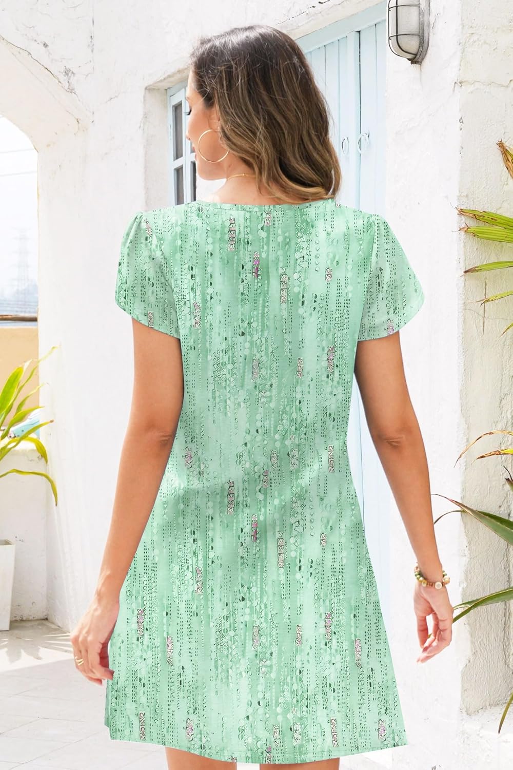 ETCYY Women's Casual T Shirt Dress Short Sleeve Summer Dresses 2026 Spring Clothes Boho Beach Vacation Sun Dress with Pockets - Image 5