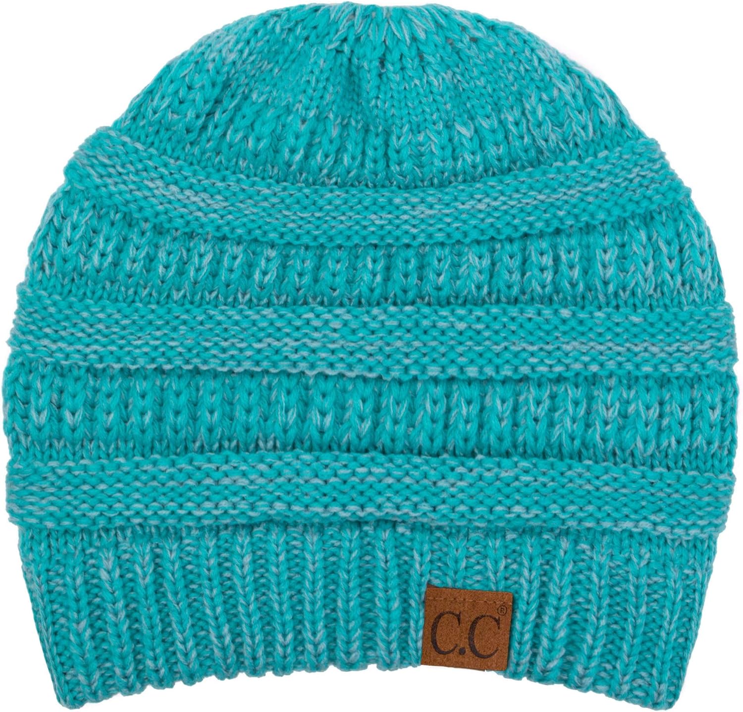 C.C Trendy 暖かい チャンキー ソフト ストレッチ ケーブルニット ビーニー ドクロ US サイズ: One Size カ