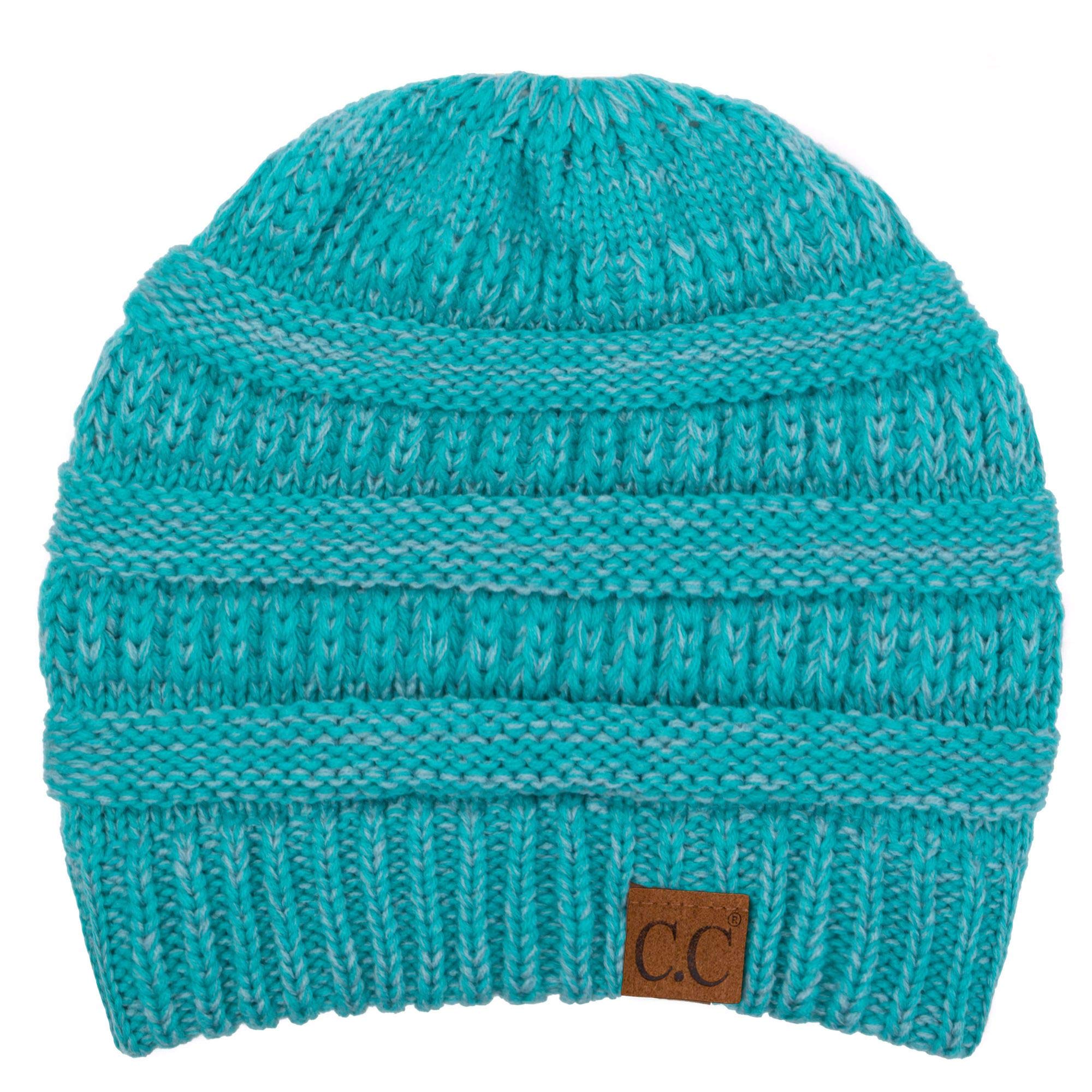C.C Trendy Warm Chunky Soft Stretch Cable Knit Beanie Skully, Winter Mint, One Size — view 80