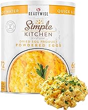 READYWISE - Simple Kitchen, Powdered Eggs, 72 Servings, Emergency Supply, Dehydrated Food, Baking Supplies, Camping Meals, Survival Food, 10 Can Egg Powder, Dehydrated Eggs Powder
