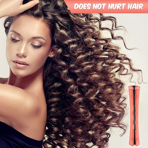 Miniatura 6 de WILLBOND 60 varillas cortas permanentes de cabello natural con banda de goma elástica, kit de ondas frías de plástico antideslizante para mujer,