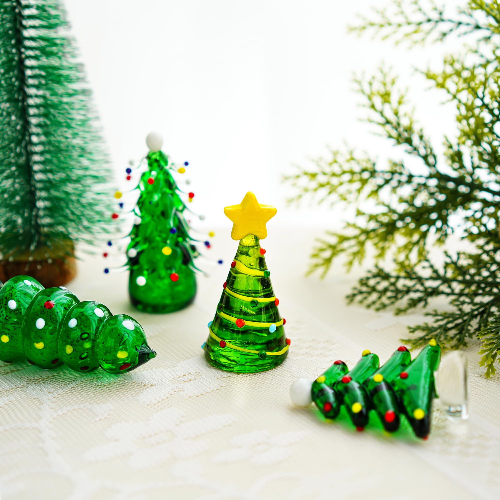 HDCRYSTALGIFTS Crystal Christmas Tree Figurine Gifts for Women Mum Men Crystal 2.5''Glass Christmas Tree Ornaments Collection Paperweight Ornaments Crystal Lovers Home Table Centerpiece Deco - Image 4