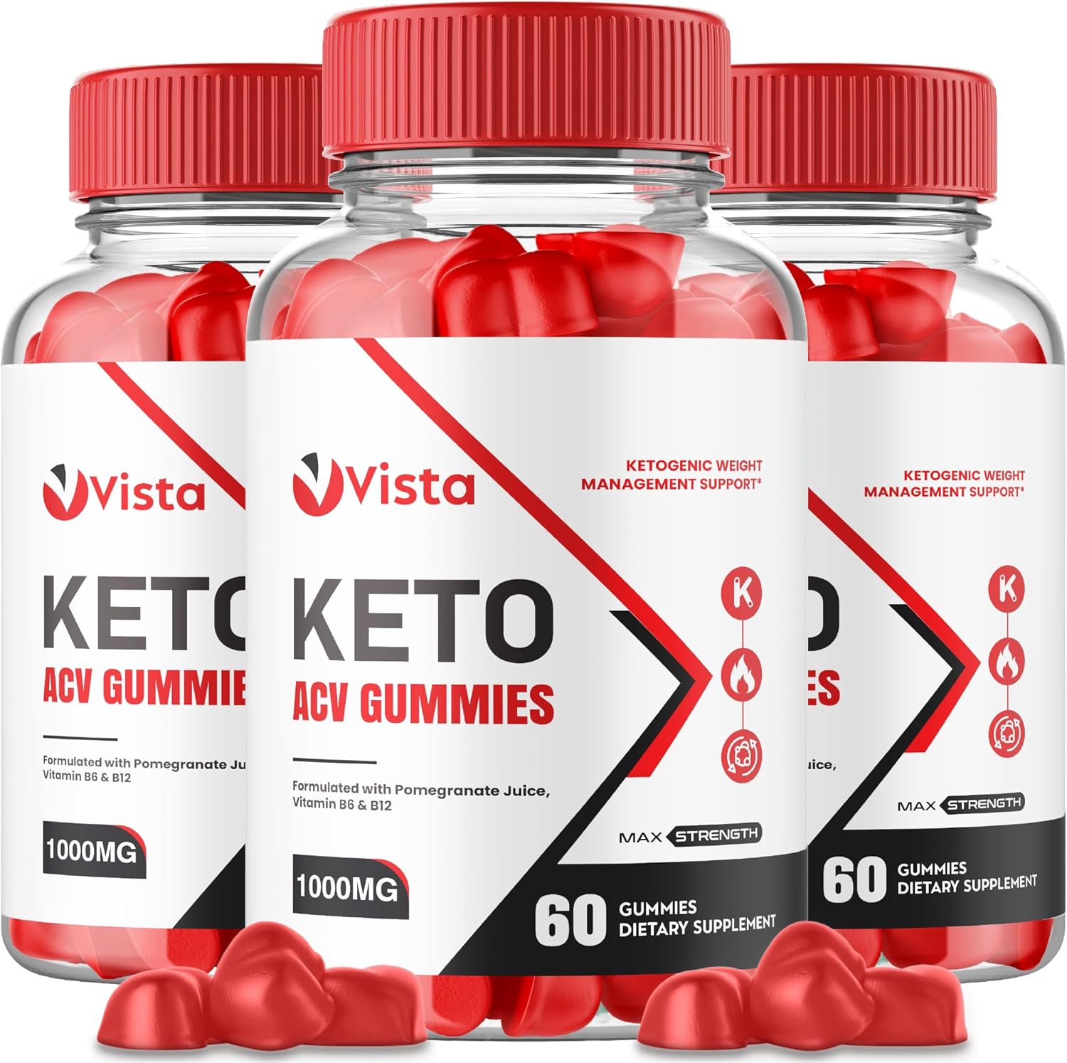 (3 Pack) Vista Keto Acv Gummies Official Formula, Vegan