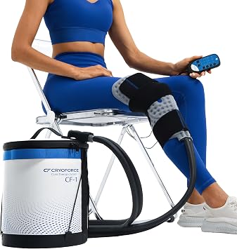 CF-1 Cold Therapy Machine for Knee Replacement, Ice Therapy System for Knee & Shoulder, Quite Cold Water System with Programmable Timer - ACL, TKR After Surgery Ice Machine