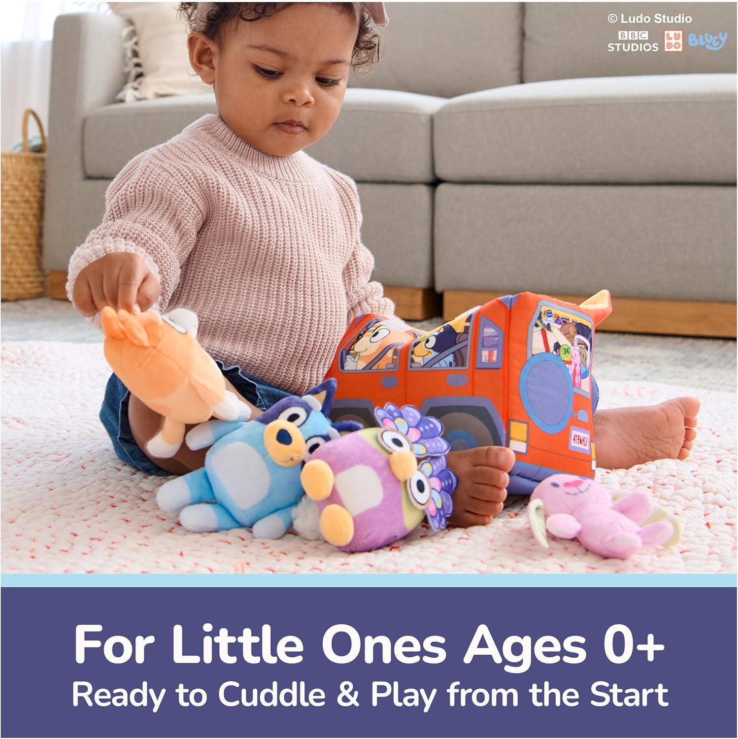 GUND Bluey 5-Piece Plush Playset, Official Bluey Stuffed Animals and Sensory Toys for Babies and Toddlers, 7” - Image 8