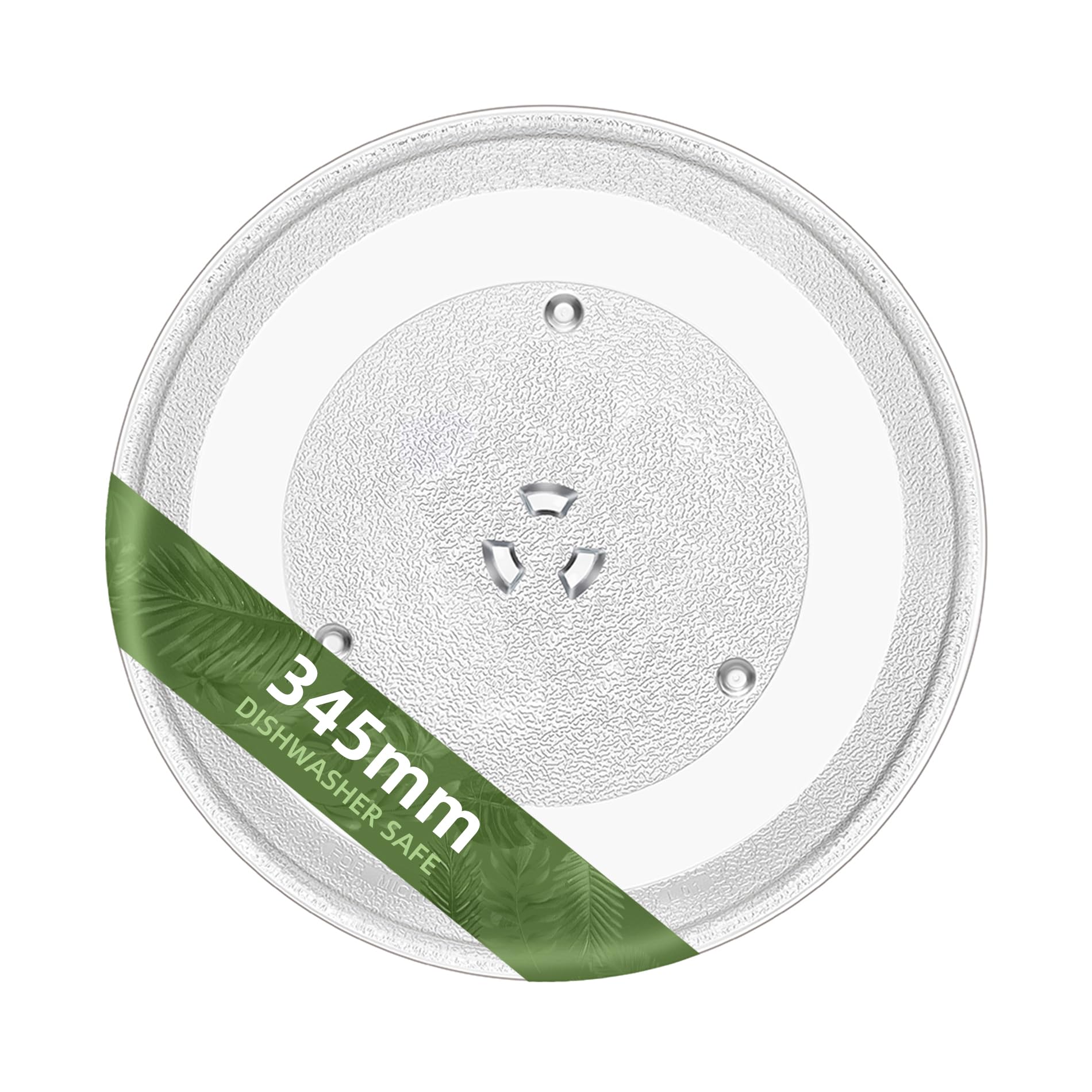 Gemroom 345mm Microwave Glass Turntable Compatible with 5304509621 Frigidaire Microwave Plate WB39X10032 GE Microwave Plate Replacement JVM3106 WB49X10002 345 mm Samsung Microwave Plate DE74-20016A — image 1