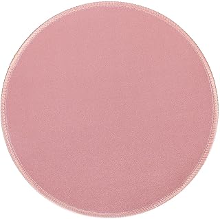 Qisan Gaming Mouse Pad/Mat for Computer Laptop 8.66"x8.66"x0.07" Keyboard Pad Desk Pad with Anti-slip Rubber Base Round Mouse Pad Mat-Light Pink