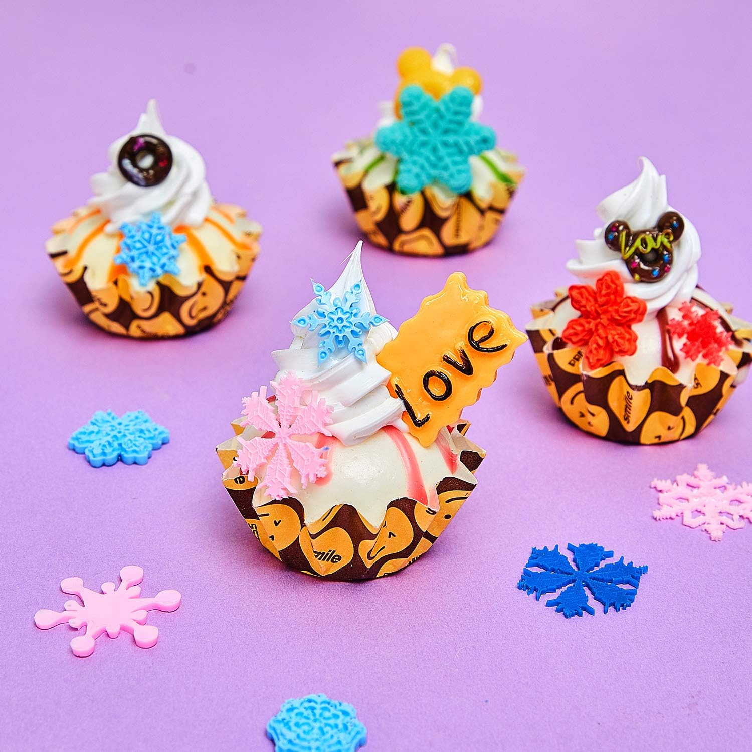 Patelai 6 Pcs 3D Snowflake Silicone Mold Christmas Winter Snowflake Silicone Fondant Mold for Cake Cupcake Chocolate Dessert Decoration Polymer Clay Crafting Projects - Image 4