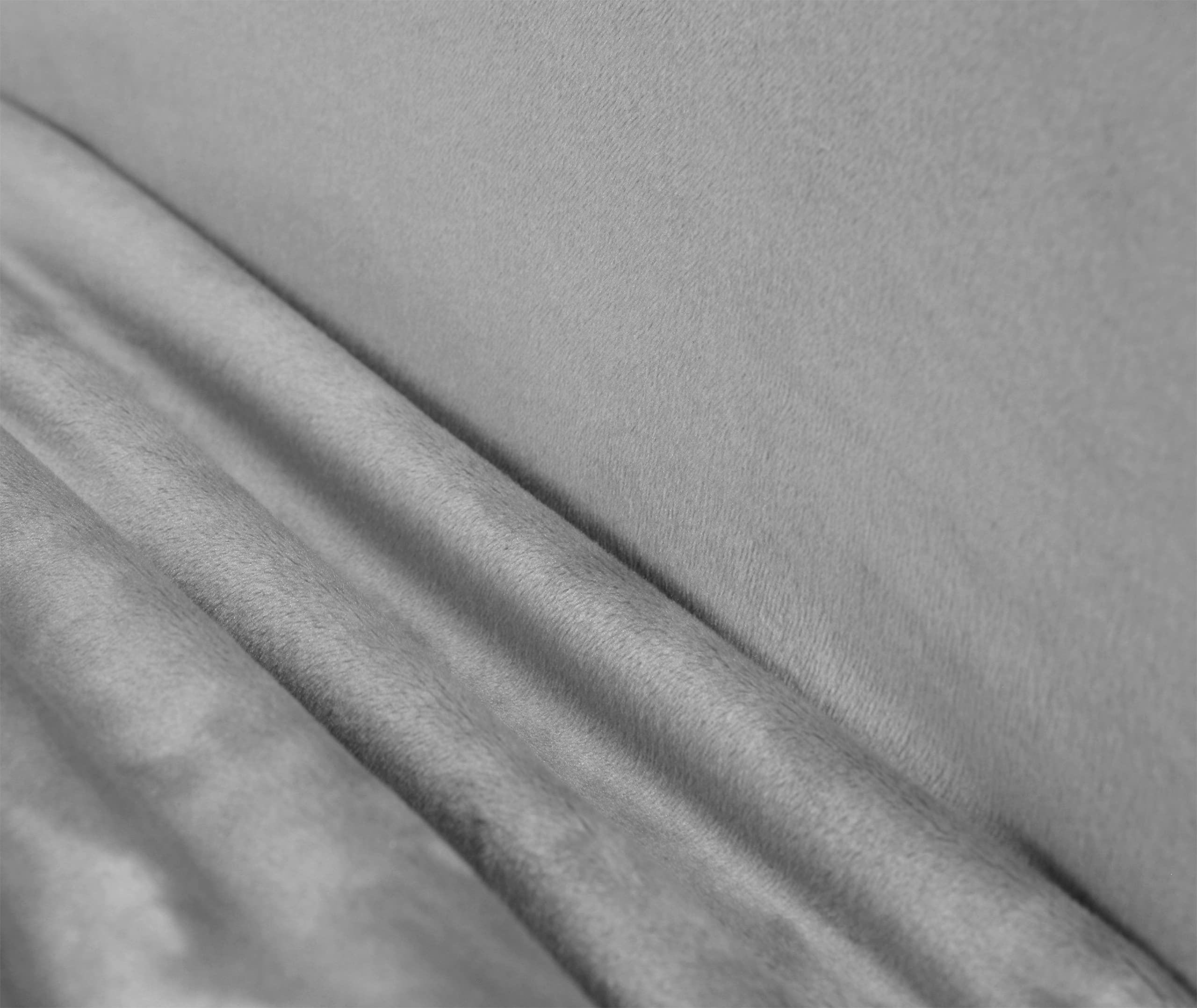 BEAUTEX Stuhlhussen Samt Stretch Stuhl & Schwingstuhl 4er Set Hellgrau LEA | 95% Polyester, 5% Elasthan, weiche Velours-Oberfläche, Rundum-Gummizug, 30 °C waschbar, faltenarm, formstabil & langlebig