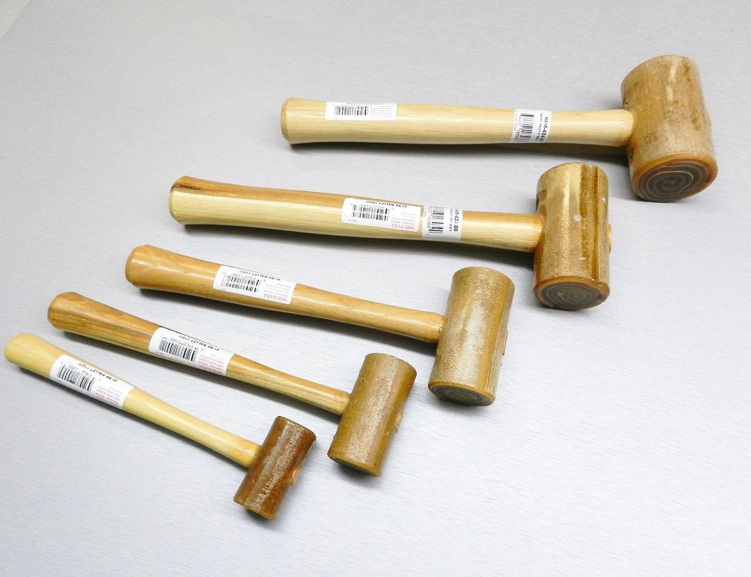 Garland Rawhide Mallet Set of 5, Sizes 0-4