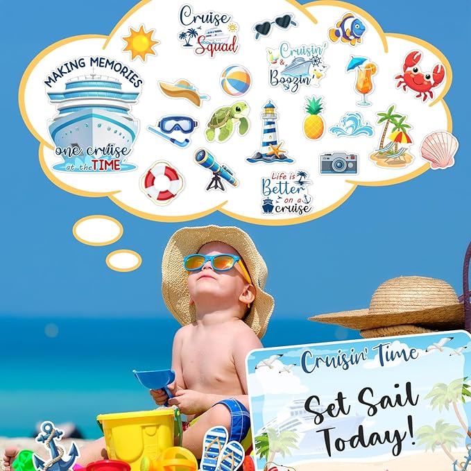 27 Imanes Decorativos Crucero Grandes Náuticos para Puerta y Refrigerador miniatura 3