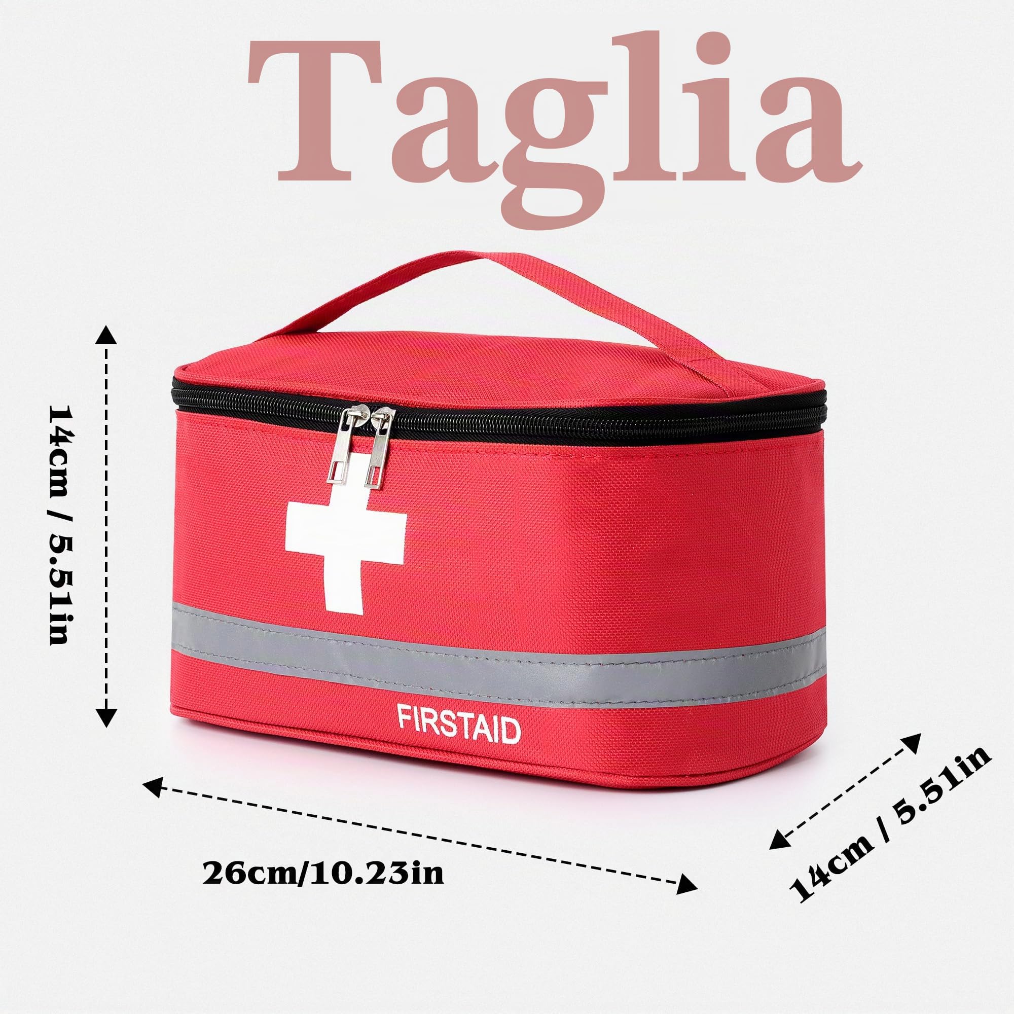 Romon Borsa Pronto Soccorso Viaggio, Impermeabile Kit di Pronto Soccorso Vuota, Alta capacità Borsa Medica Portatile Sportiva, Kit Medico Vuota per Viaggio Ufficio Casa All'aperto