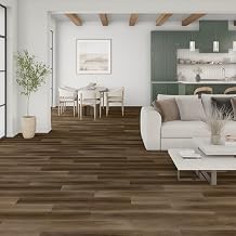 SPC Luxury Vinyl Flooring | 7.25" x 48" x 5.0MM | Brown Wood Look Plank | 20Mil Wear Layer Click System 28.8 SQFT