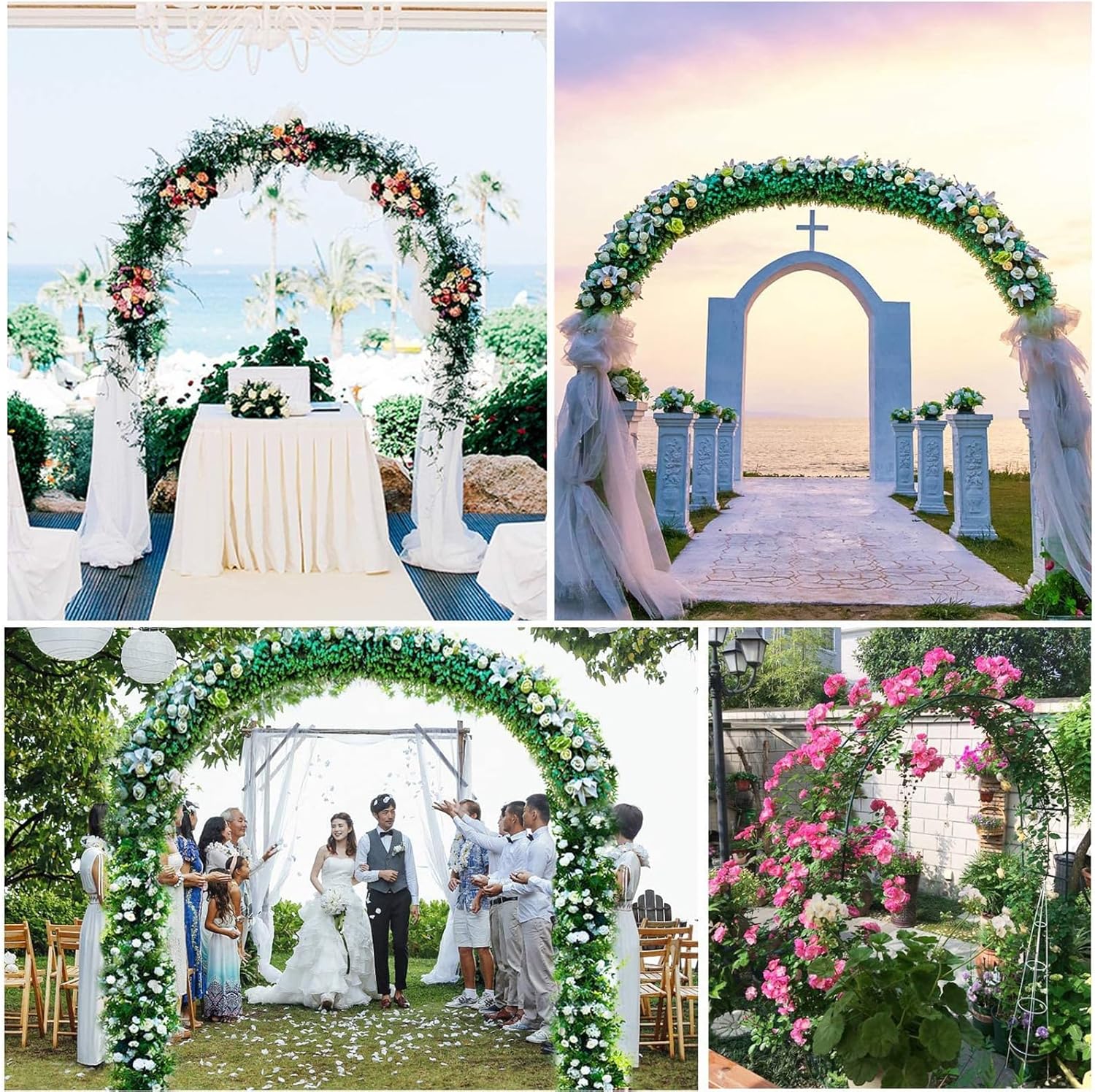 Decorative Outdoor Garden Arch, Wedding Arch, Garden Arbor, Climbing Aids for Climbing Plants,Gazebo Outdoor Decoration, for Various Climbing Plants Roses Vines