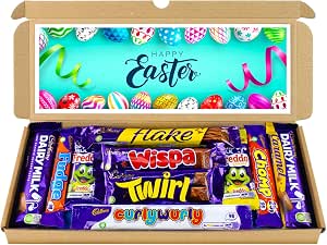 Sweet Shoppe Easter Chocolate Hamper Gift Box – Assorted Chocolate Bars, Letterbox-Sized Easter Treat Gift For All
