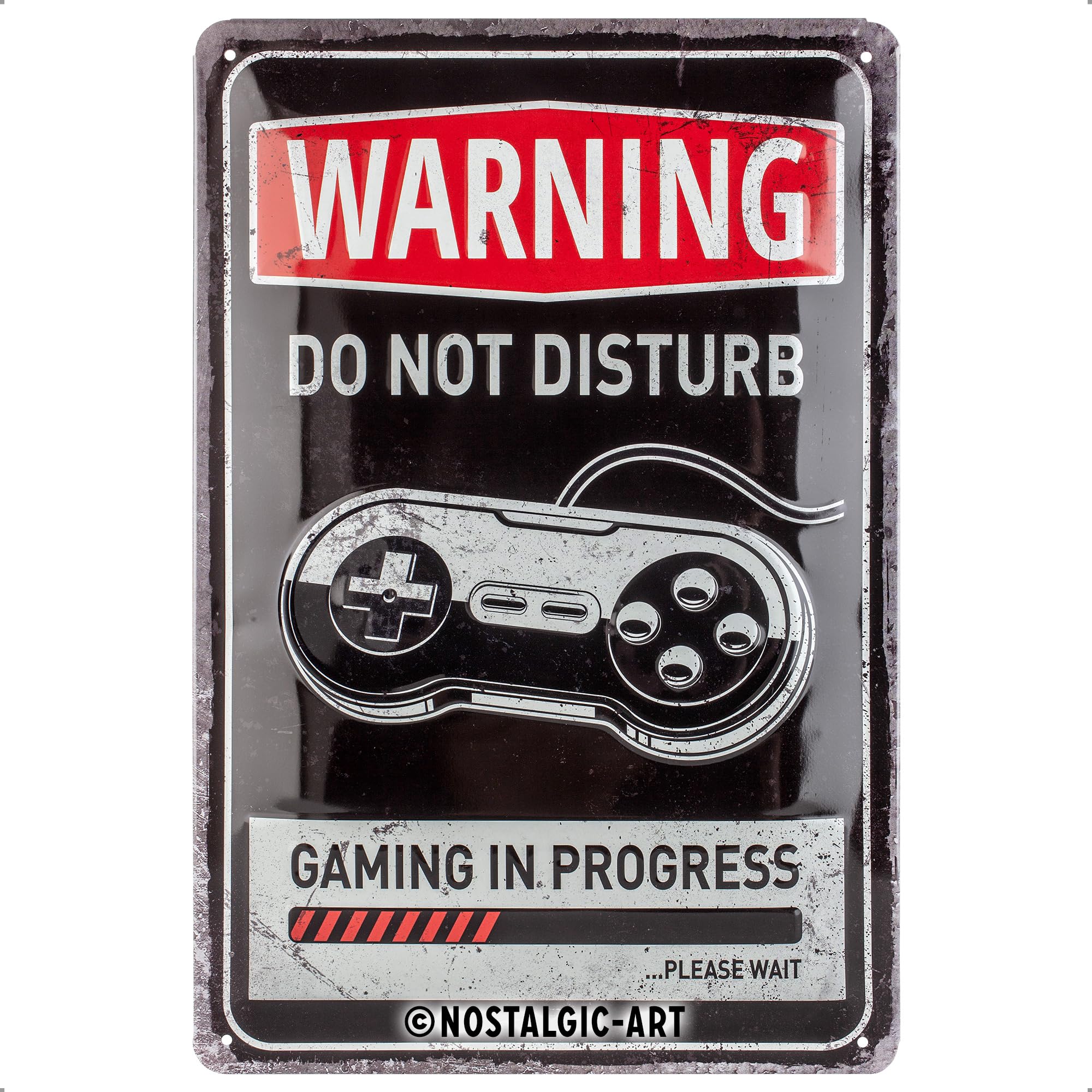 Nostalgic-Art Blechschild 20 x 30 cm – Gaming in progress, Vintage Metall-Schild