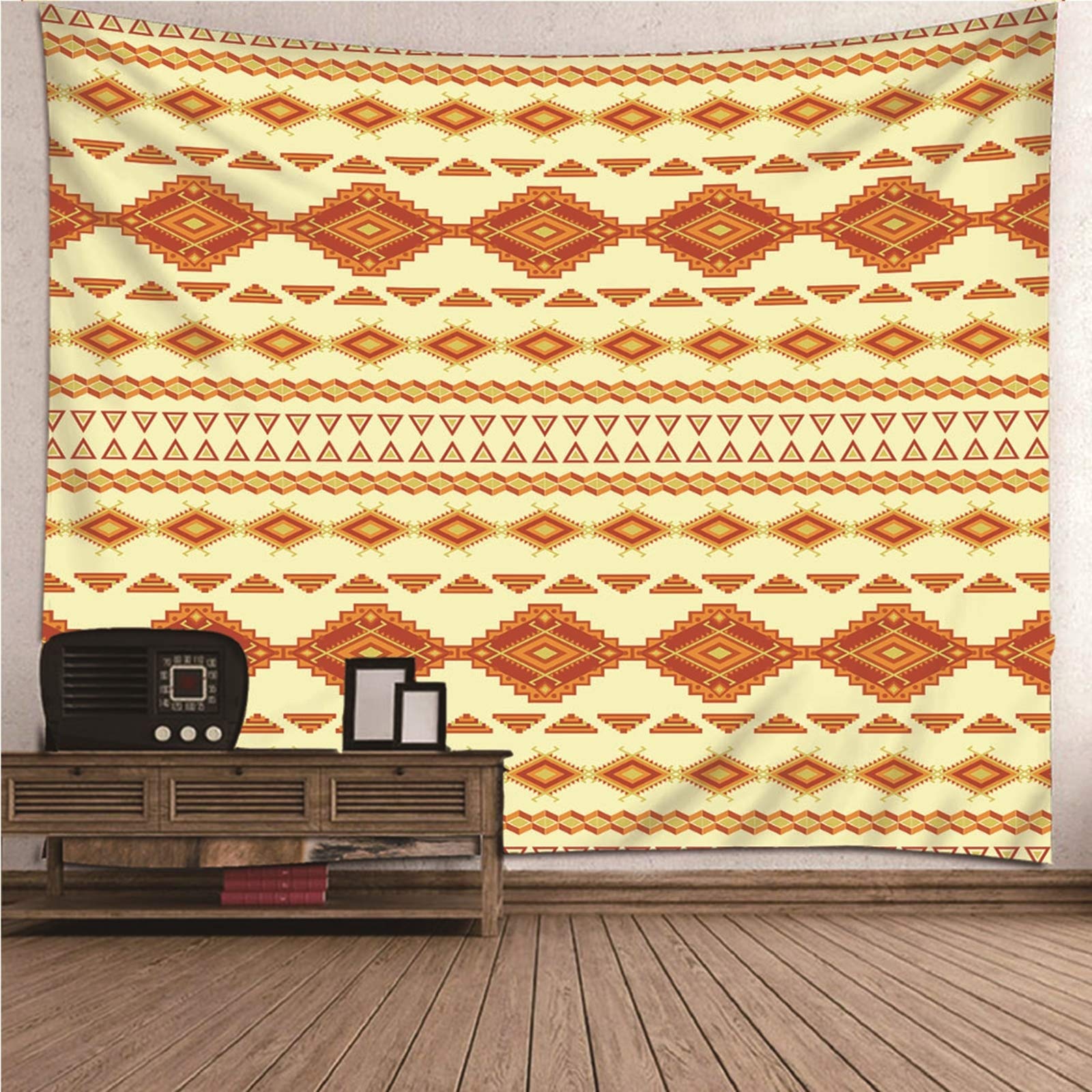 Aeici Tapiz De Tela, Tapiz Pared Rectangular Étnico Tapiz Pared Wall Hanging, Bedsheet(200X200Cm)