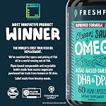 Freshfield Omega 3, DHA Supplements, potent 1 per day formula, Algae (Algal) Oil, Vegan Omega, Ocean Saving Fish Oil Alt, Sustainable, Concentrated DHA per Capsule, w/DPA