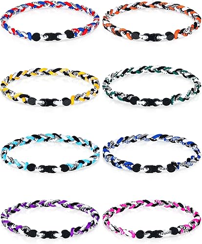 MTLEE Collares de béisbol a granel, 3 colores surtidos cuerda trenzada Tornado collar de béisbol para equipo deportivo