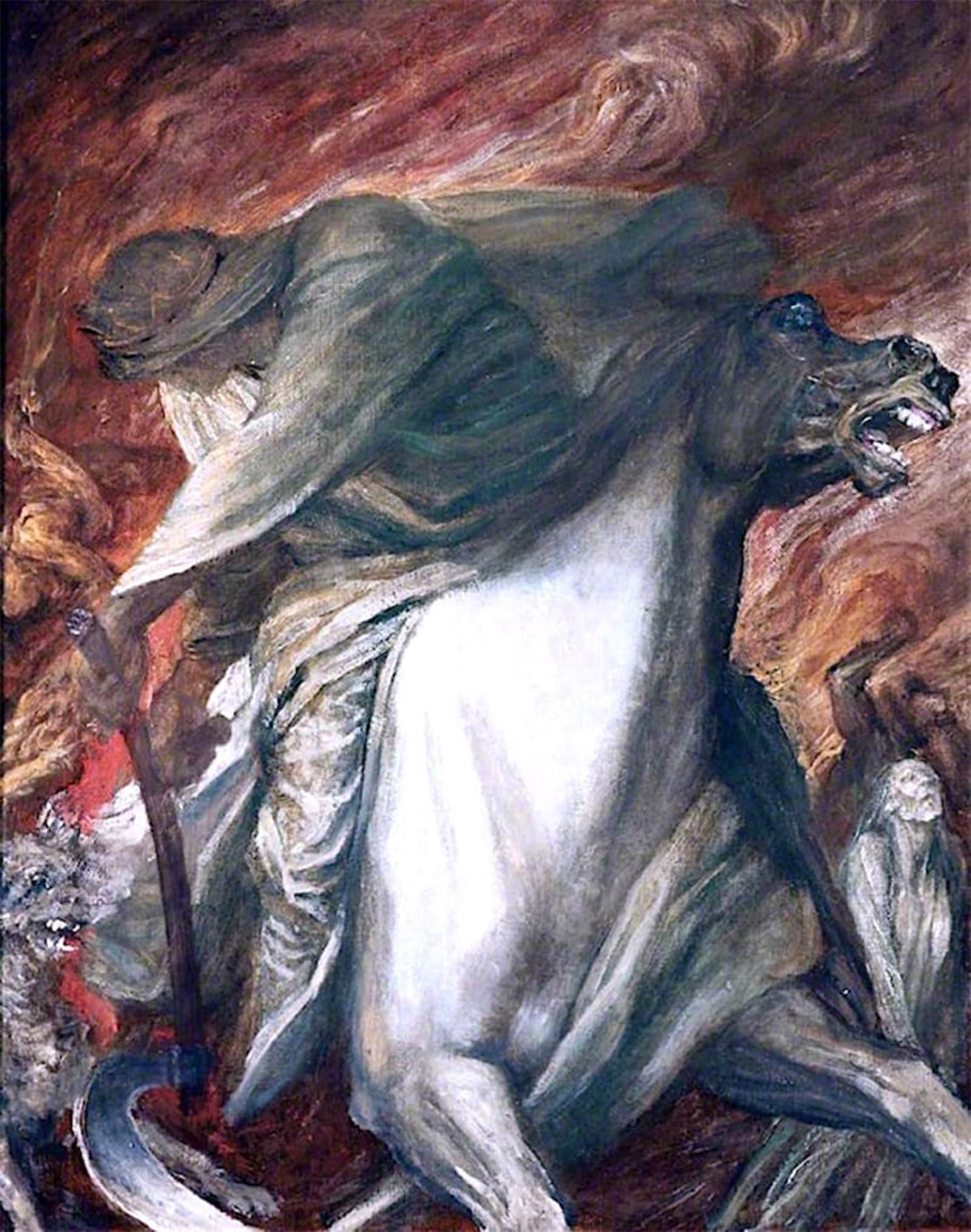 SERENDIPITP Abstract Painting Mural Print Picture Wall Decor Painting the Four Horsemen of the Apocalypse the Rider on the Pale Horse by George Frederic Watts for Home Decor 60x90cm