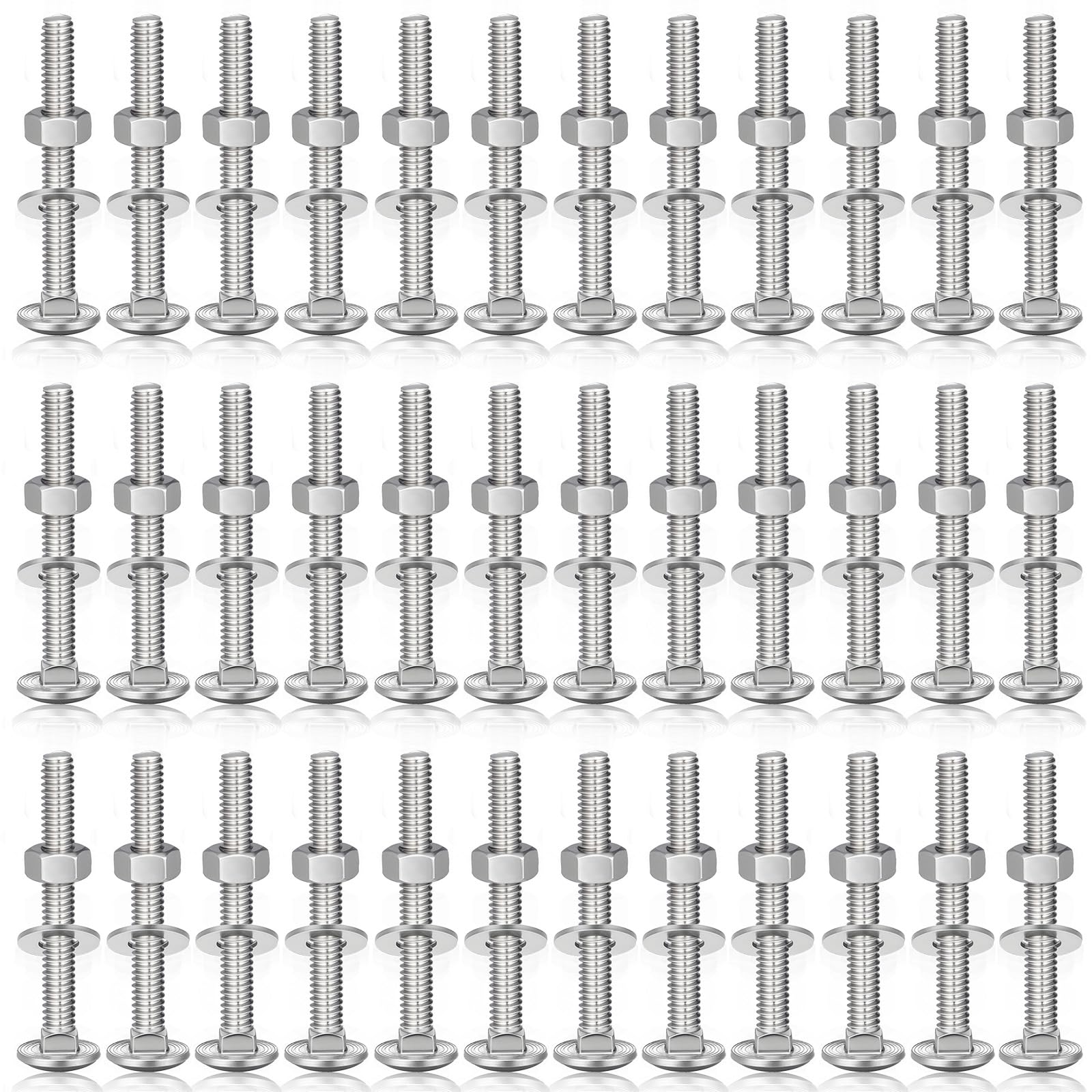 Zonon 25-Piece Stainless Steel Carriage Bolt Kit -21