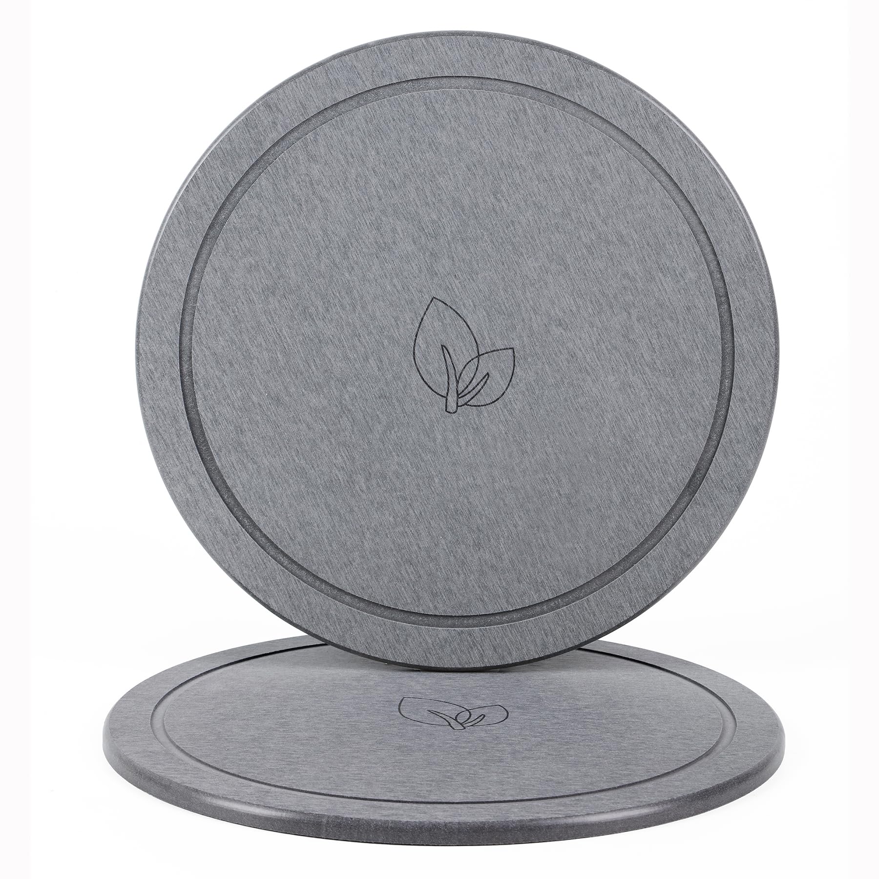 2 Pcs 12 Inch Diatomaceous Plant Saucer for Indoors,Quick Drying Plant Water Catcher Tray,Diatomaceous Earth Stone Plant Trays for Pots,Absorbent Stone Dish Drying Mat for Kitchen,Large