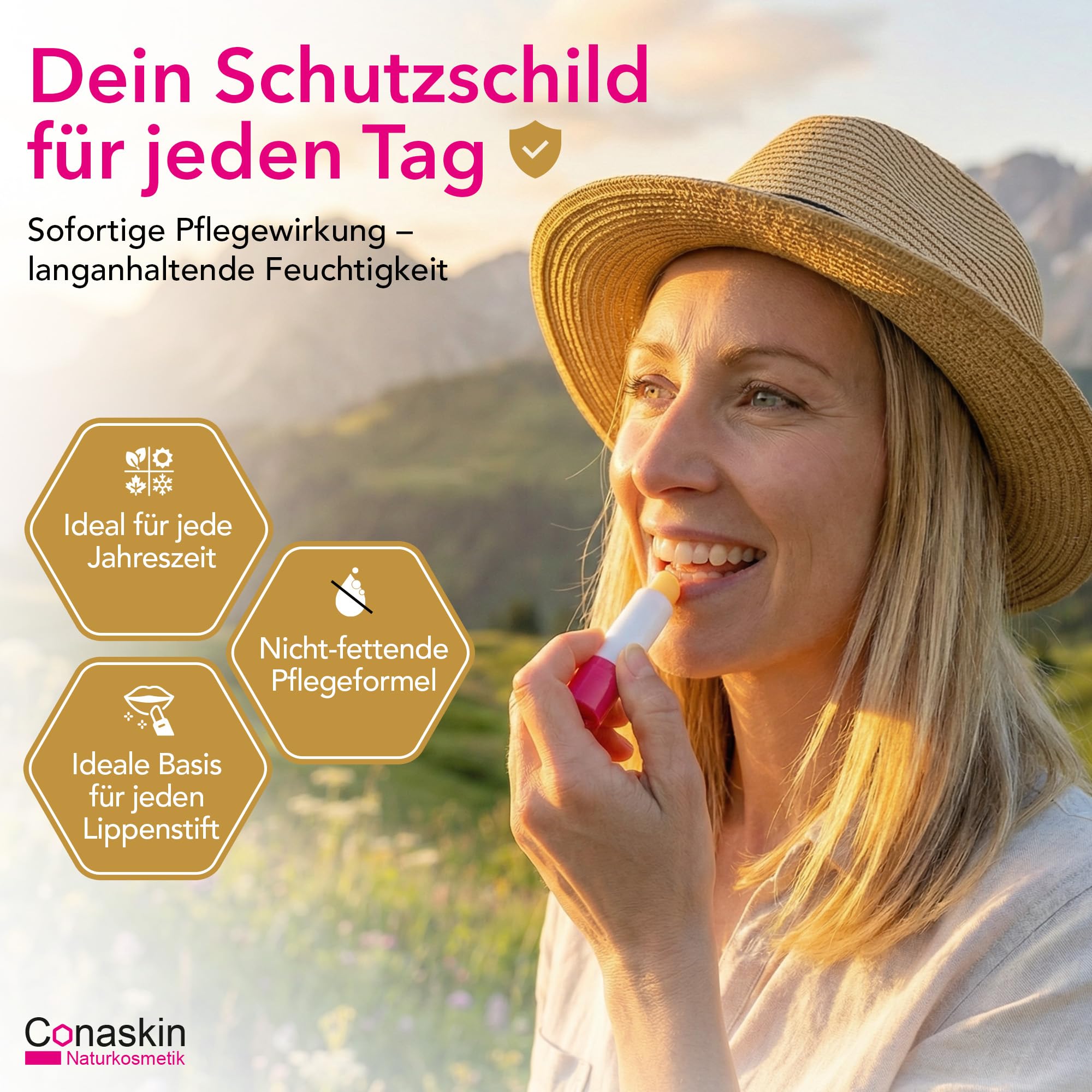 MANUKA Lippenpflege (MGO400) | Intensiv-Pflege bei Trockenheit & Infektionen (z. B. Herpes) | 4.6 g Naturkosmetik | Tägliche Anwendung & Repair | Bienenwachs & Propolis