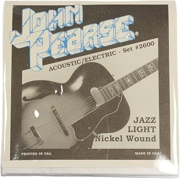John Pearse Electric Strings Pure Nickel Jazz Light 11-50