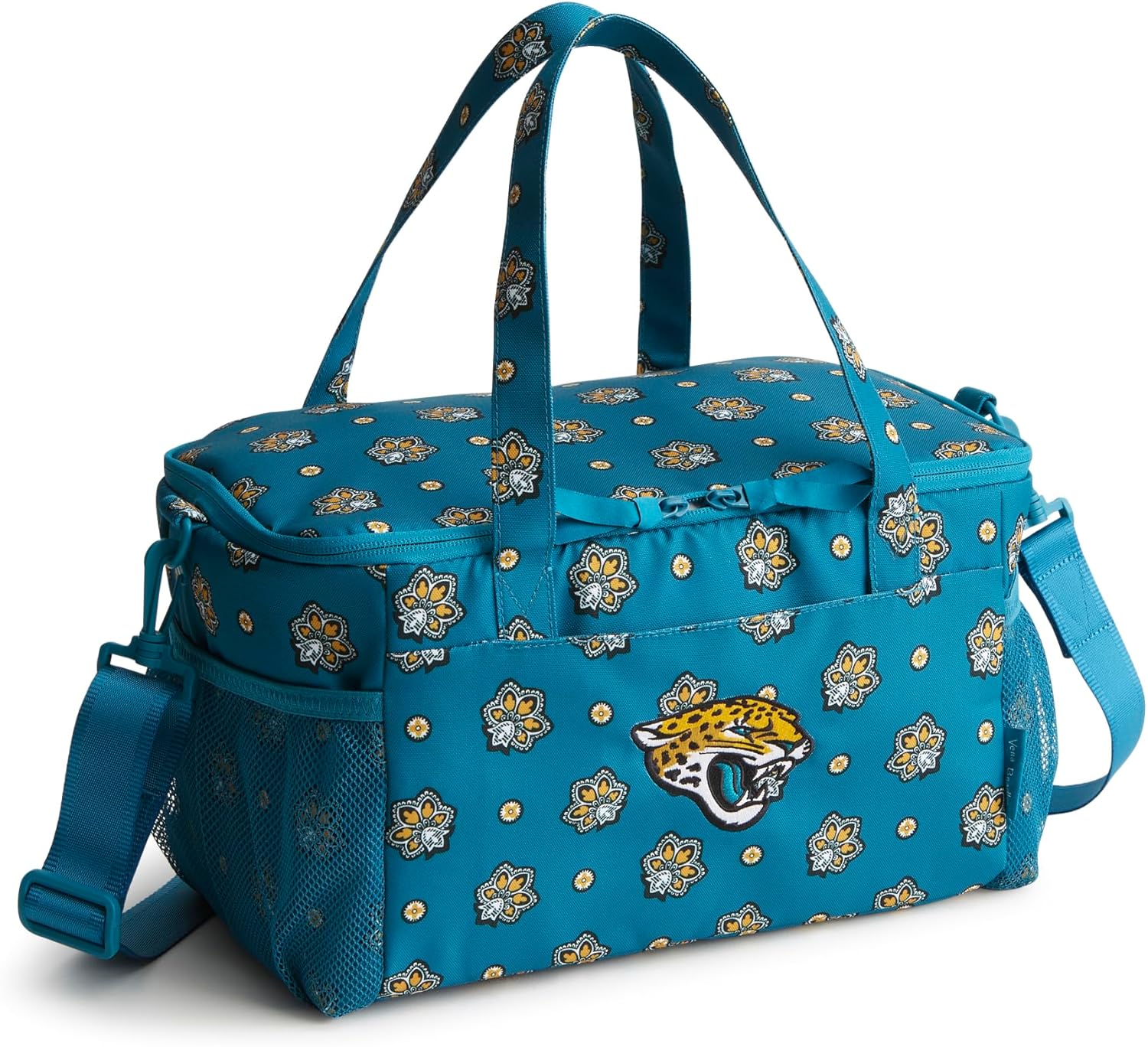 Vera Bradley Women's Recycled Lighten Up Nfl Cooler (Multiple Teams Available), Jacksonvillejaguarsonteal/Goldbandana, One Size