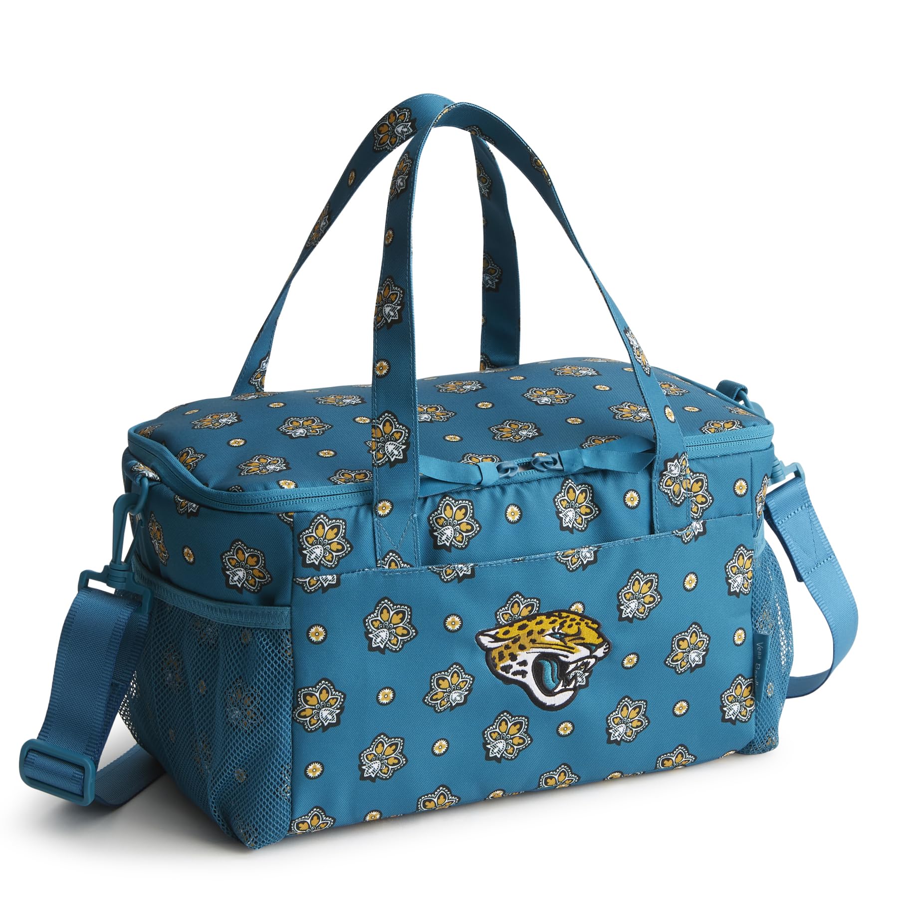 Vera Bradley Women's Recycled Lighten Up Nfl Cooler (Multiple Teams Available), Jacksonvillejaguarsonteal/Goldbandana, One Size